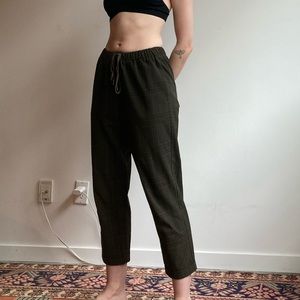 Oak + Fort olive green drawstring pant